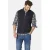 Babista gebreid vest met textuur AMOTASSI donkerblauw