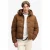 Superdry PREMIUM HOOD CORD PUFFER corduroy gewatteerde jas – bruin