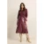 Expresso imitatieleren rok donkerrood