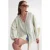 Lange Mouwen Losse Blouse met Strikhals