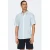 ONLY & SONS slim casual overhemd met linnen lichtblauw