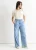 Mid Wash Blue Denim wijde pijpen jeans