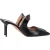 Aquazzura Croc-gehalte Puntige Hakloafers in Zwart Leer