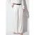 Hoge taille wijde crepe broek met riem