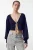 TRENDYOLMİLLA Dames Donkerblauw Effen Lang Regular fit Vesten