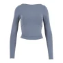 Dames-T-shirt met lange mouwen Urban Classics Ruffled Super Slim