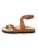 Bayton Sandalen met riem ‘Swan’  cognac / zwart