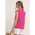 Blousetop met gespleten hals en ruches
