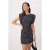 TRENDYOLMİLLA Dames Zwart Stippen Kort / Mini Kort Bodycon Jurken