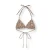 Refined Department voorgevormde triangel bikinitop met dierenprint – bruin