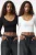 TRENDYOLMİLLA Dames Zwart Effen 2-pack Lang Getailleerd Blouses