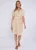 Oversized viscose overhemdjurk met ceintuur in beige