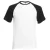 Shortsleeve Baseball T-shirt (Wit / Zwart) M