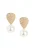 SOHI Oorbellen ‘Earlene’  beige / goud