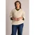 Yest Curve Plus Size gebreide trui met wol – ecru