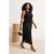 Trendyol Curve Dames Zwart Dierenprint Midi Mouwloos Stijlvol/Avond Bodycon Grote maten Jurk