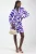 Bloemrijke V-hals Mini Hemdress met Ceintuur