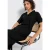 Street One Dames Polo-jurk met geribde structuur in Zwart