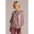 Yest blouse met linnen met dierenprint ecru