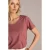 Yest T-shirt oudroze travelstof met lurex