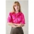 LK Bennett Coco Frill Blous Bright Pink