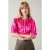 LK Bennett Coco Frill Blous Bright Pink