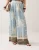Summum Trousers Palmtree Print Single Border 4s2993-12451 Broek 431 Glacier Blue