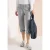 3/4 Mid Waist Slim Legs broek met omslag