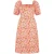Trendyol Curve Dames Roze Stippen Midi Kort Casual A-lijn Grote maten Jurk