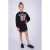 Vingino midi sweatjurk met backprint – zwart