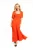 Gerimpelde Maxi Dress – Oranje