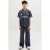 JACK & JONES JUNIOR baggy casual broek donkerblauw