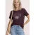 Street One Dames Shirt met ronde hals en foliedetails in Rood