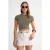 Getailleerd Korte Gebreide T-Shirt