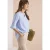Cecil Dames Blouse met lange mouwen in seersucker kwaliteit in Blauw