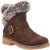 Hush Puppies Hannah Suede Dames Chocolade Brede Pasvorm Winter Enkellaarzen