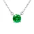 Solitaire ketting 6 mm groen zirkoniumoxide Serti 4 klauwen zilver 925