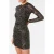 Forever New Robin Sequin Long Sleeve Mini Gunmetal