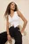 TRENDYOLMİLLA Dames Ecru Effen Mouwloos Getailleerd Blouses