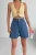 Hoge Taille Wijde Pijpen Denim Shorts