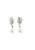 Pilgrim Oorbellen ‘Starlight’  zilver / parelwit