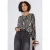 Street One Dames Chiffon blouse met zebraprint in Bruin