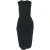 Victoria Beckham VB Body Cutout Midi-jurk in zwarte viscose