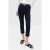 Caroll slim regular waist cropped broek marineblauw