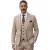 Herenpak (3-delig) in beige, getailleerd, formeel – Kurt