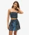 Bandeautop met Paisleyprint Blauw