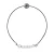 Armband Love Links van gedraaid nylon in zwarte kleur versierd met een echte gekweekte Tahiti-parel van 8-9 mm omringd