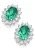 Smart Jewel Oorbellen  groen / zilver / wit