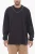 T-shirt met lange mouwen, ronde hals en zilverkleurige ketting in blauw