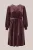 WE Fashion – Dames midi velvet jurk met overslag – Curve – Regular fit – Aubergine –  Plus Size